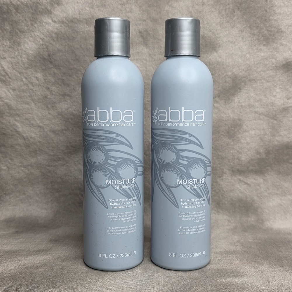 (X2) ABBA Moisture Shampoo 8 fl oz w/Olive &‎ Peppermint Oil